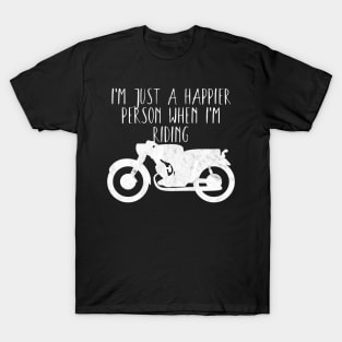 Motorcycle happier person riding T-Shirt